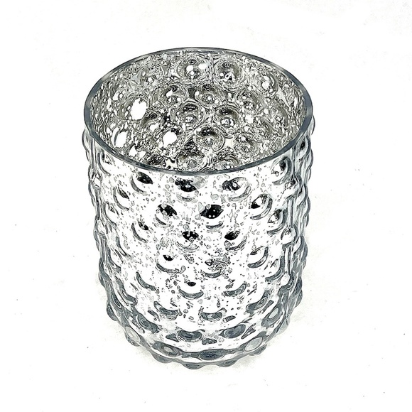 Silver Mercury Glass Candle Holder - Picture 2 of 4